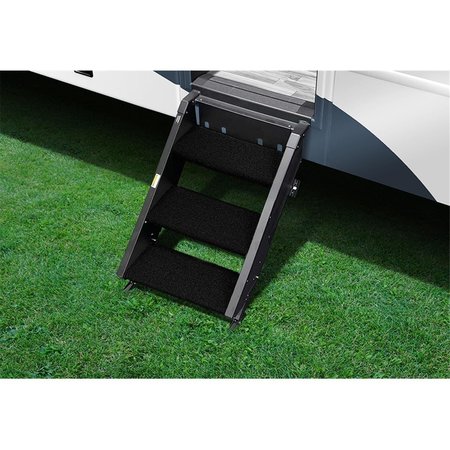 PREST-O-FIT Presto Fit 20242 17.5 in. StepAbove RV Entry Step Rug, Obsidian Black - 3 Piece P2G-20242